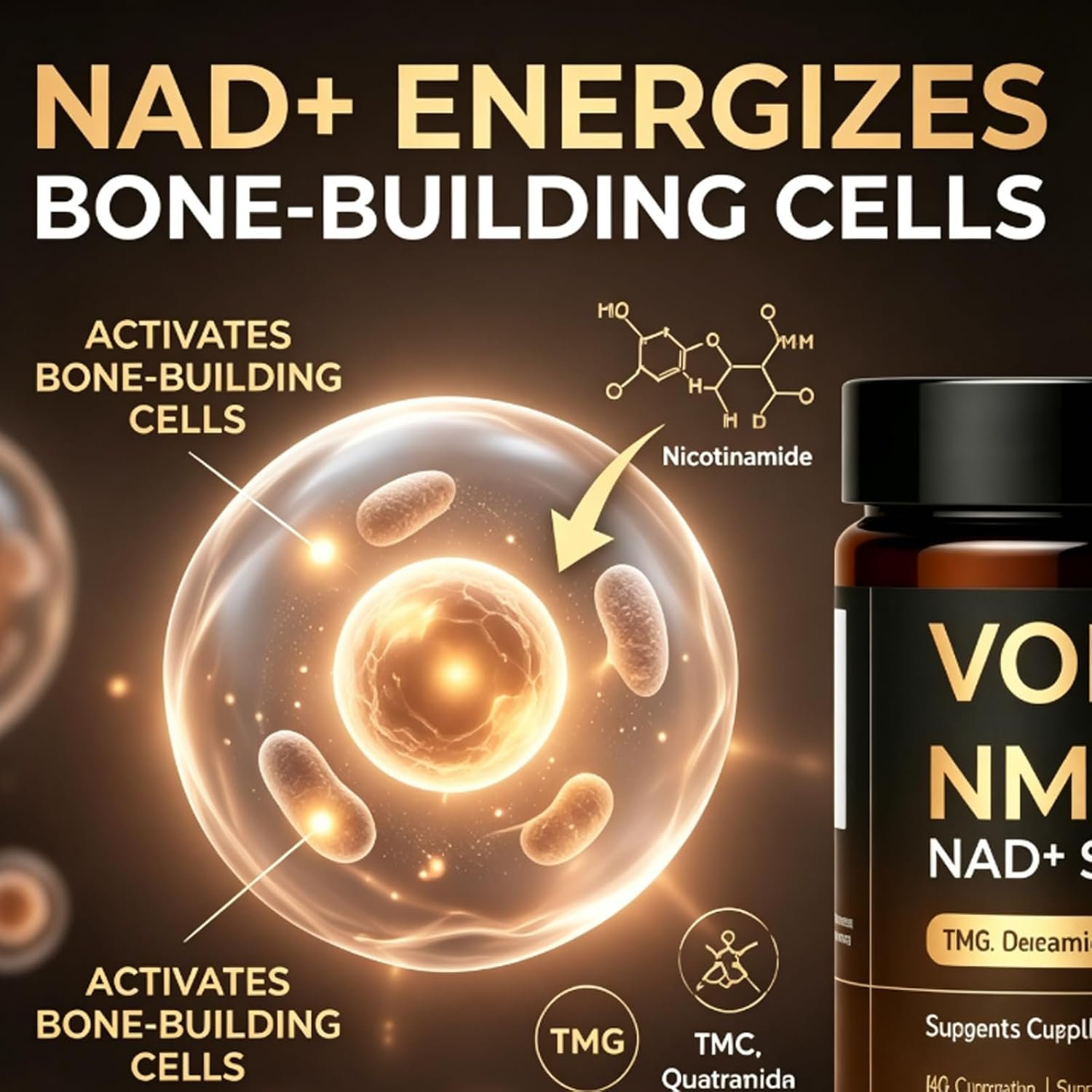 NMN Bone Complex Supplement – 60 Capsules - Image 2