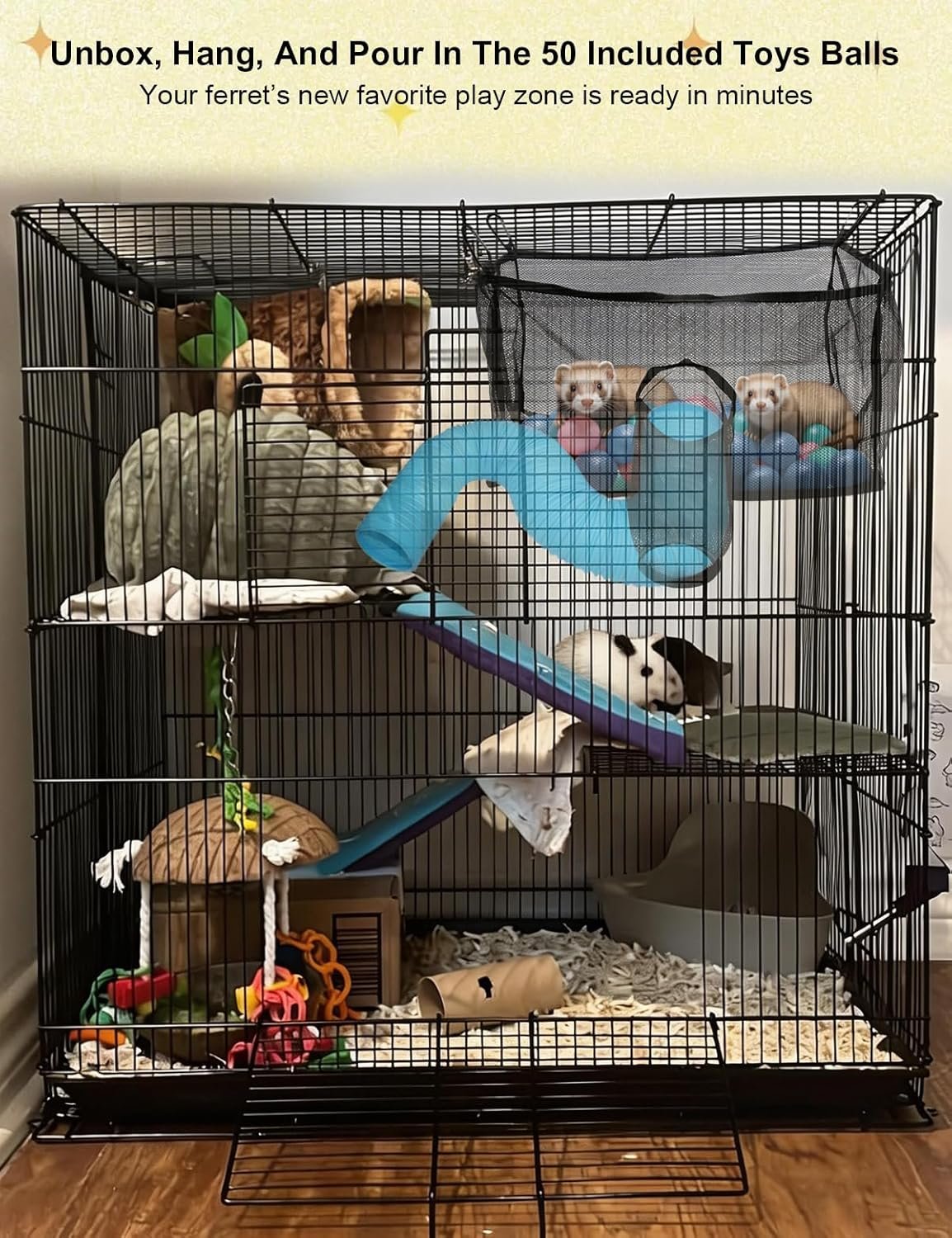 Ferret Ball Pit & Hammock Set - Image 5