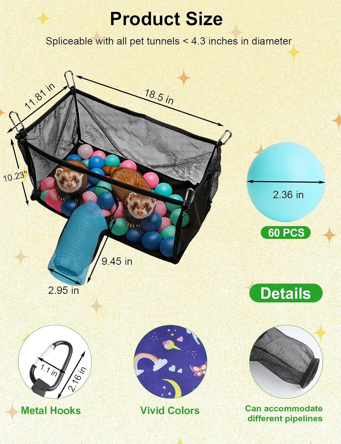 Ferret Ball Pit & Hammock Set - Image 4