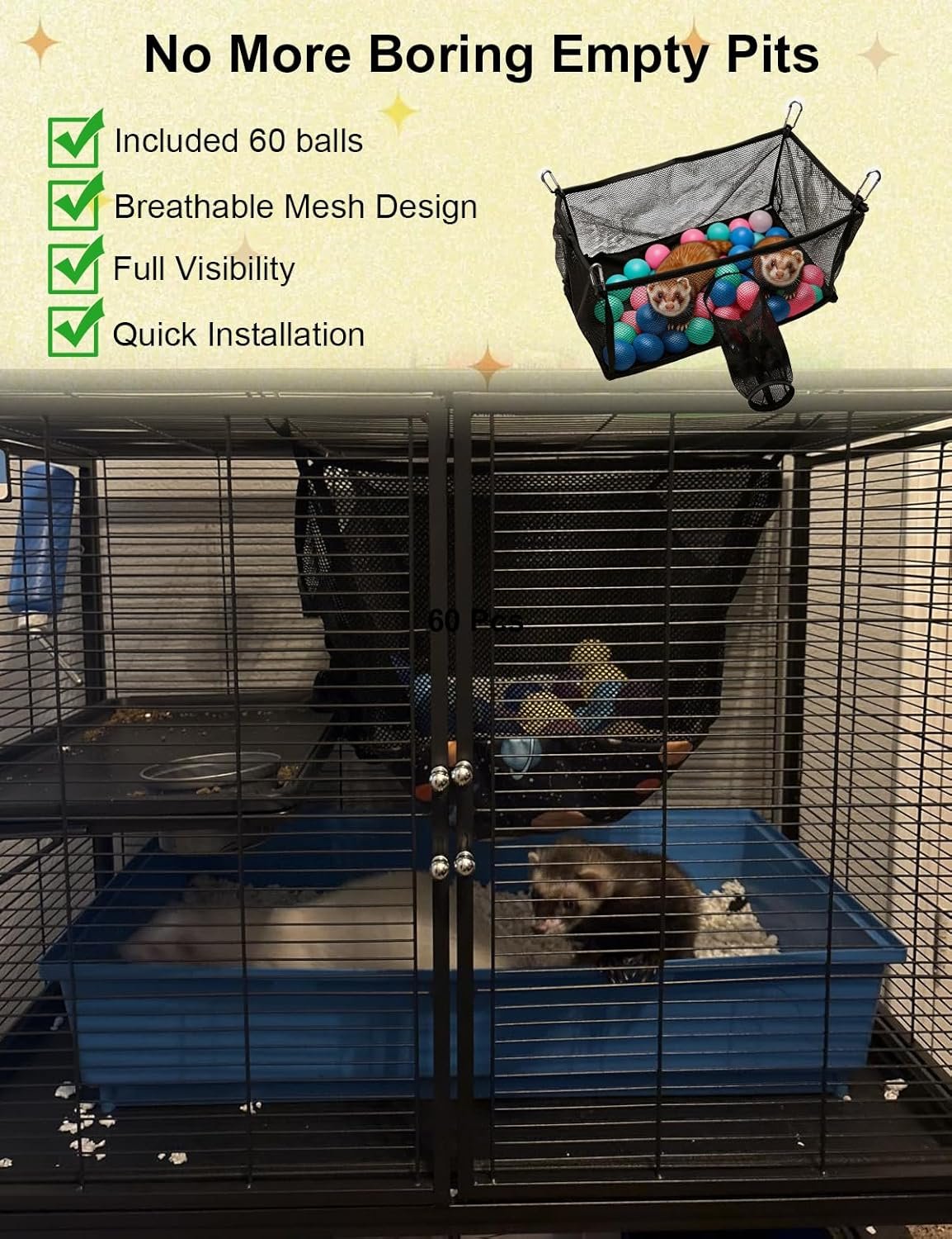 Ferret Ball Pit & Hammock Set - Image 7