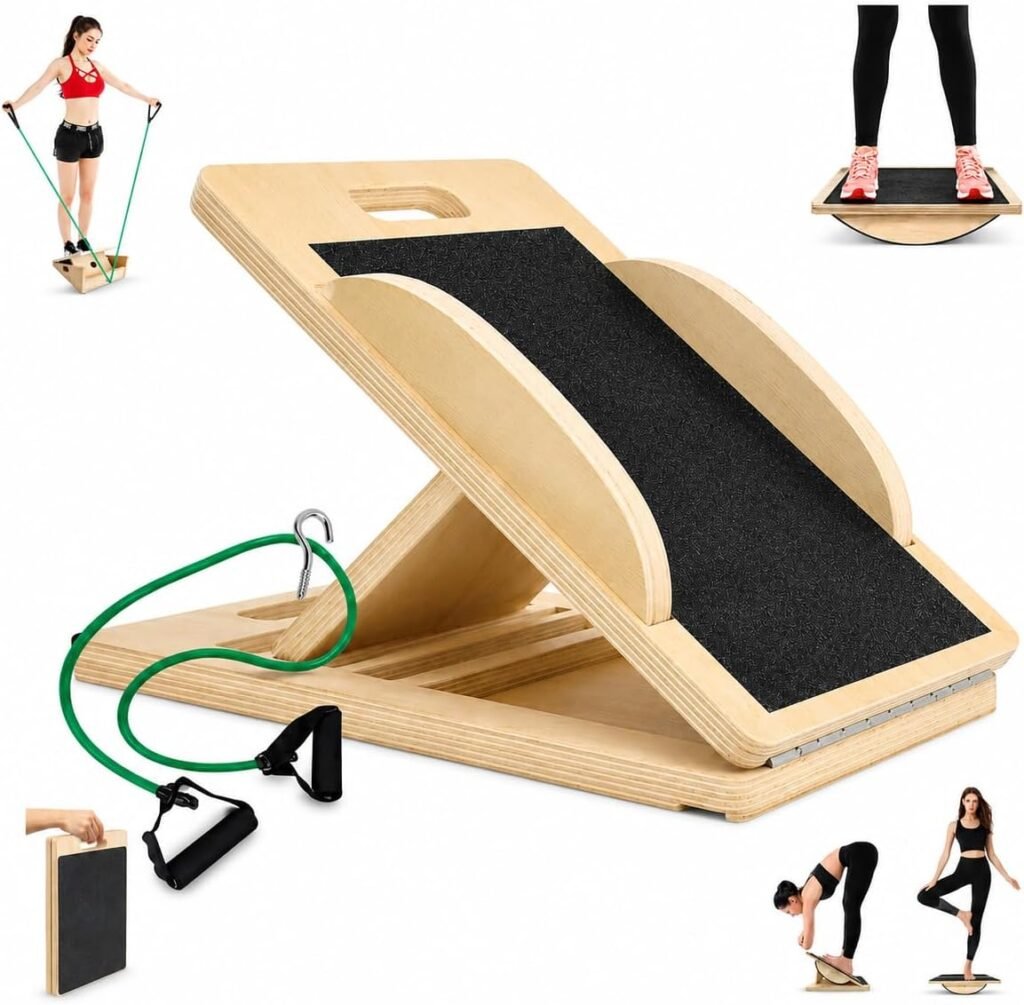 3-in-1 Wooden Slant Board for Stretching & Strength